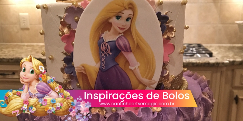 30 Inspirações de Bolos Enrolados – Rapunzel