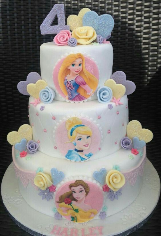 67+ Ideias de Bolo Decorado Princesas Da Disney