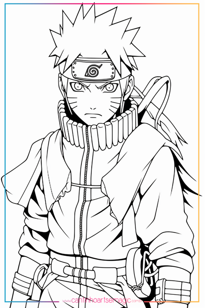 Naruto hokage para colorir - Imprimir Desenhos